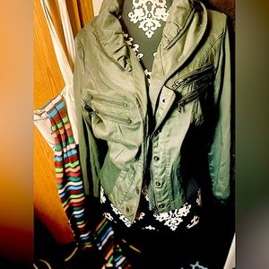 Navy green bomber jacket for sale size large